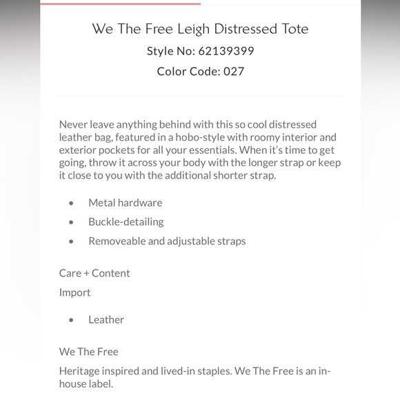 Free People We The Free Leigh Distressed Tote - Picture 10 of 10